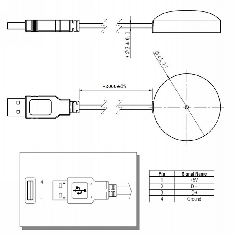 VFAN USB GPS Receiver Antenna Gmouse for Laptop PC Car Marine Navigation Magnetic Base - Image 3